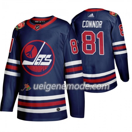 Herren Eishockey Winnipeg Jets Trikot Kyle Connor 81 Adidas 2019 Heritage Classic Navy Authentic